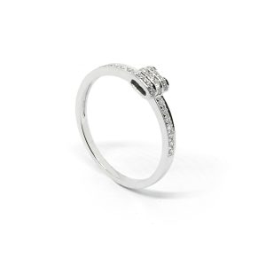 Anillo Solitario Lineas