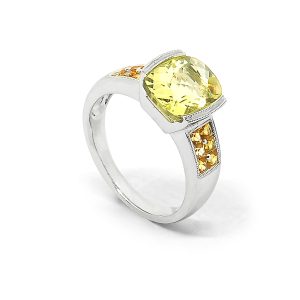 Anillo Citrinos Peridot