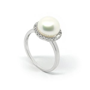 Anillo Perla Cultivada Diamantes