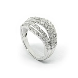 Anillo Entrelazado de Diamantes