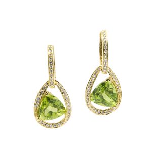 Aros Colgante Peridot Triangular