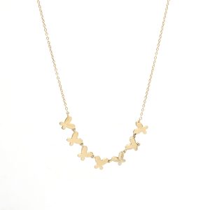Collar Oro Amarillo Mariposas