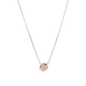 Collar Oro Amarillo Punto de Luz Diamantes Granito