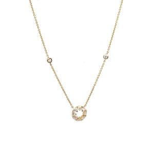 Collar Oro Amarillo Circunferencia Navette Diamantes