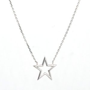Collar Oro Blanco Estrella