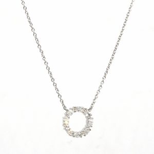 Collar Oro Blanco Ronda Diamantes