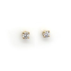Aros Solitario - Diamantes corte Brillante