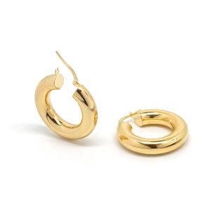 Aros Oro Amarillo Tubo Clasico