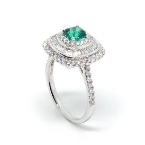 Anillo Esmeralda Cushion Real