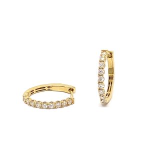 Aros Argollas Engaste Pave Diamantes