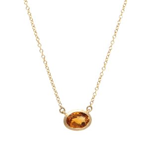 Collar Oro Amarillo Topacio Santinado