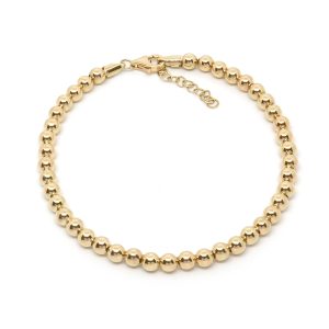 Pulsera Oro Amarillo Diseño Bolitas