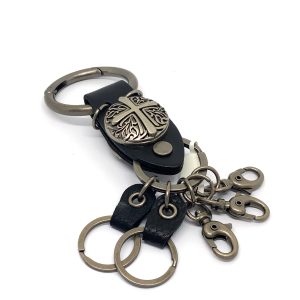 Llavero Cuero Acero Biker