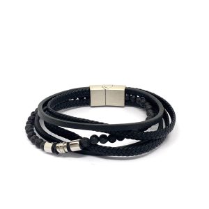 Pulsera Cuero- Acero